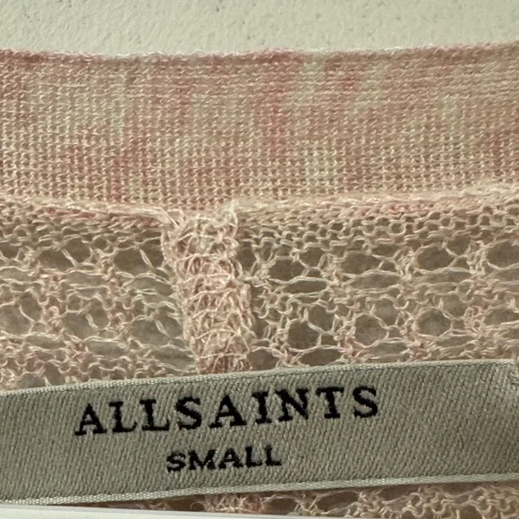 All Saints Soft Pink Open-Knit Sweater - Picture 3 of 9